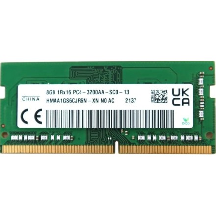 Hynix 8GB DDR4 RAM SO-DIMM με Ταχύτητα 3200 για Laptop (HMAA1GS6CJR6N-XN)