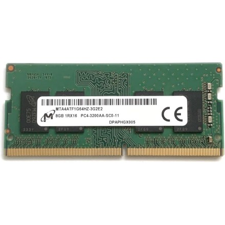 Micron 8GB SODIMM DDR4 3200 PC4 d Ot1Rx16 MTA4ATF1G64HZ-3G2B2 260 Pin SO-DIMM Laptop Notebook RAM Memory