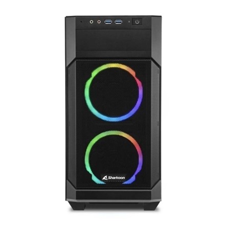 Sharkoon V1000 RGB Gaming Mini Tower Κουτί Υπολογιστή με Πλαϊνό Παράθυρο Μαύρο