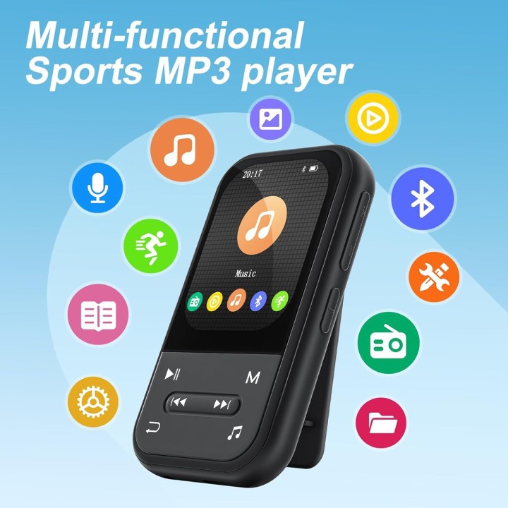 RUIZU MP3 player X02 με οθόνη 2.01", 32GB, Bluetooth, μαύρο