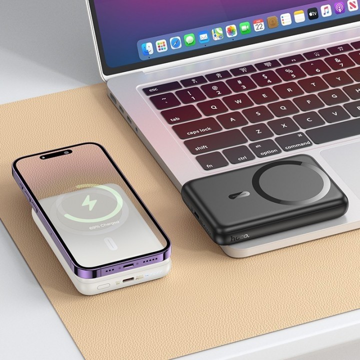 Hoco J141 MagSafe Power Bank 10000mAh 15W με Θύρα USB-C Power Delivery Μαύρο