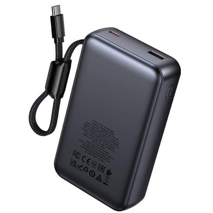 Hoco Q54 Shine Power Bank 20000mAh 45W με Θύρα USB-A και Θύρα USB-C Power Delivery / Quick Charge 3.0 Μαύρο