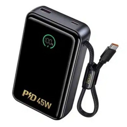Hoco Q54 Shine Power Bank 20000mAh 45W με Θύρα USB-A και Θύρα USB-C Power Delivery / Quick Charge 3.0 Μαύρο