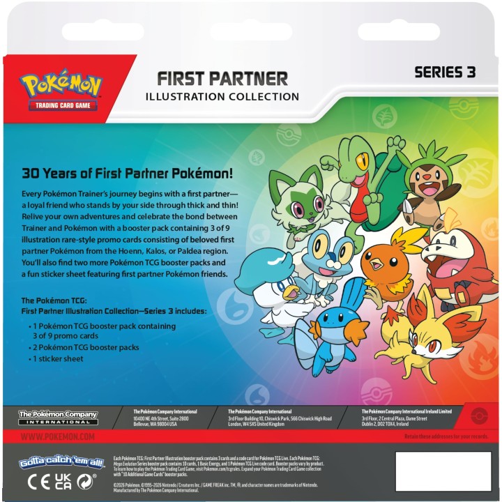 Pokemon TCG Mega Evolution - First Partner Illustration Collection Series 3