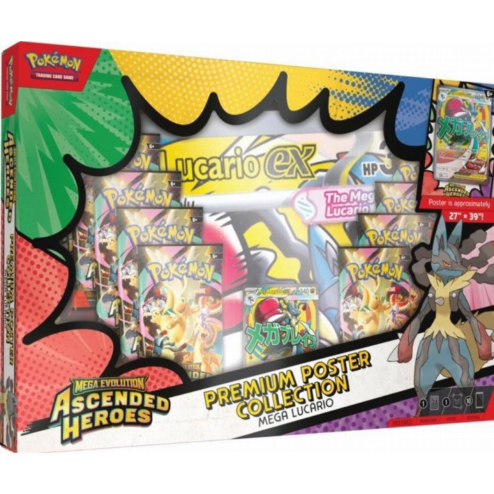 Ascended Heroes Premium Poster Collection Mega Lucario