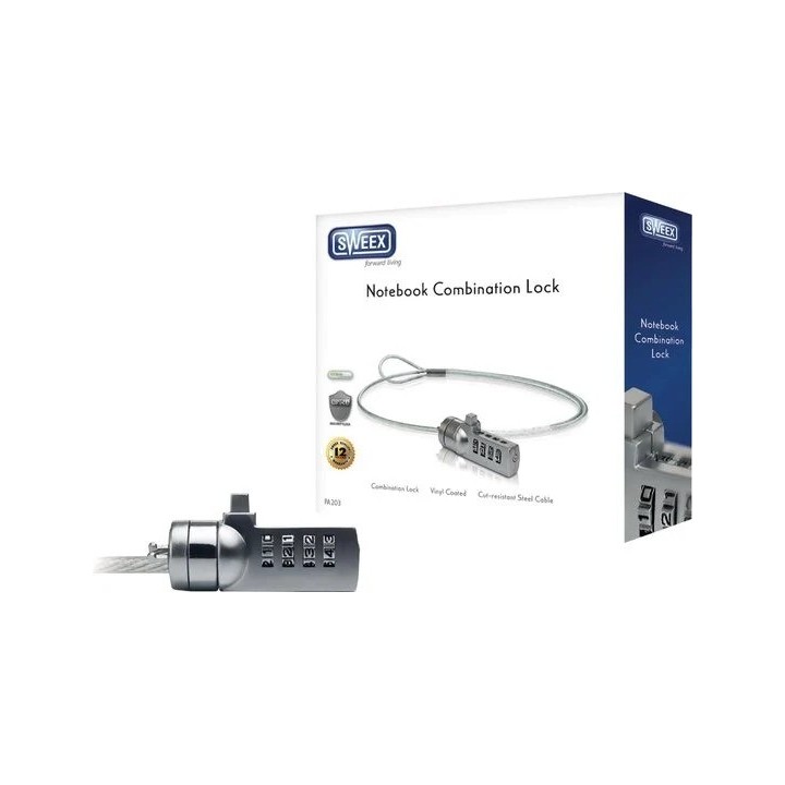 SWEEX Notebook Combination Lock( Κλειδαριά ασφαλείας με συρματόσκοινο για λάπτοπ για να αποφύγετε κακόβουλες ενέργειες)