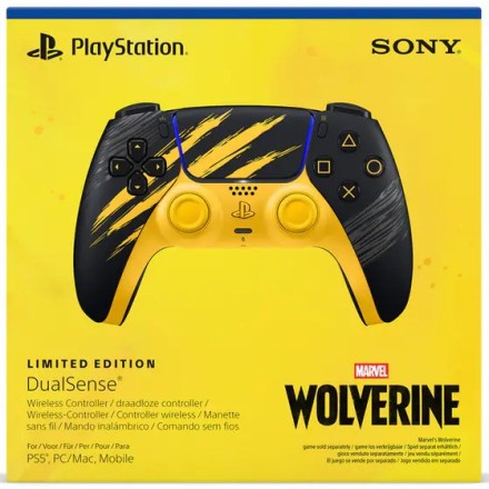 Sony PS5 DualSense Wireless Controller Marvel’s Wolverine Battle Yellow Limited Edition