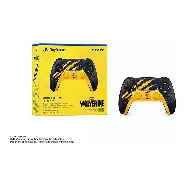 Sony PS5 DualSense Wireless Controller Marvel’s Wolverine Battle Yellow Limited Edition