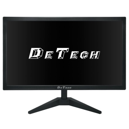 Monitor DeTech 23", 75Hz, Black FHD 1920x1080 (HDMI/VGA)
