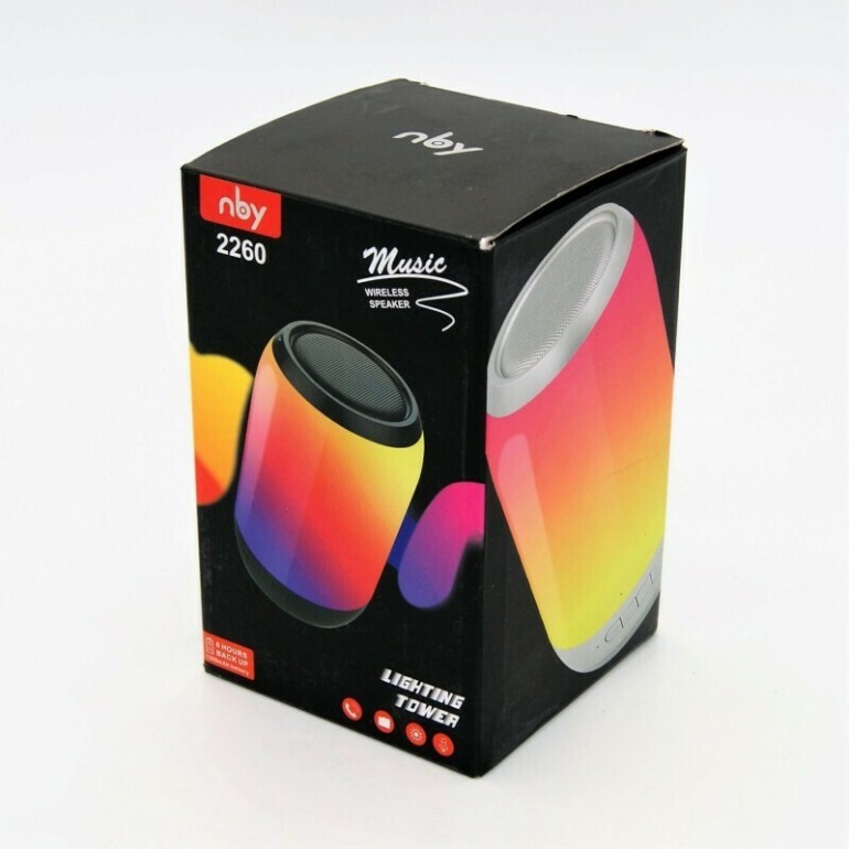 NBY Brand 2260 Mini LED Light Subwoofer Wireless Bluetooth Speakers