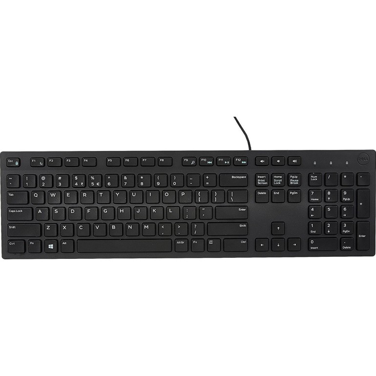 Dell Πληκτρολόγιο KB216 Ενσύρματο (GR) (580-ADHV) (DEL580-ADHV)BLACK
