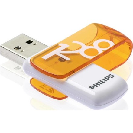 Philips Vivid 128GB USB 2.0 Stick Πορτοκαλί (FM12FD05B/00)