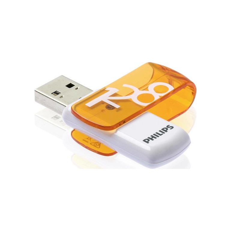 Philips Vivid 128GB USB 2.0 Stick Πορτοκαλί (FM12FD05B/00)