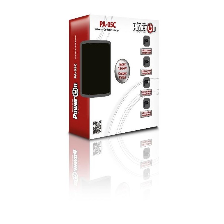Tablet Adaptor Car Power On 5V 2A 4 Tips PA-05C