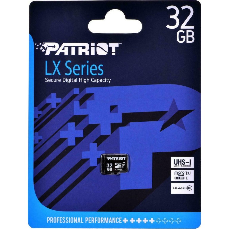 Patriot LX Series 32 GB microSDHC Black UHS-I U1 Class 10 (PSF32GMDC10)