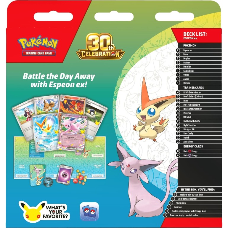 Pokemon 30th Celebration Battle Deck Espeon ex