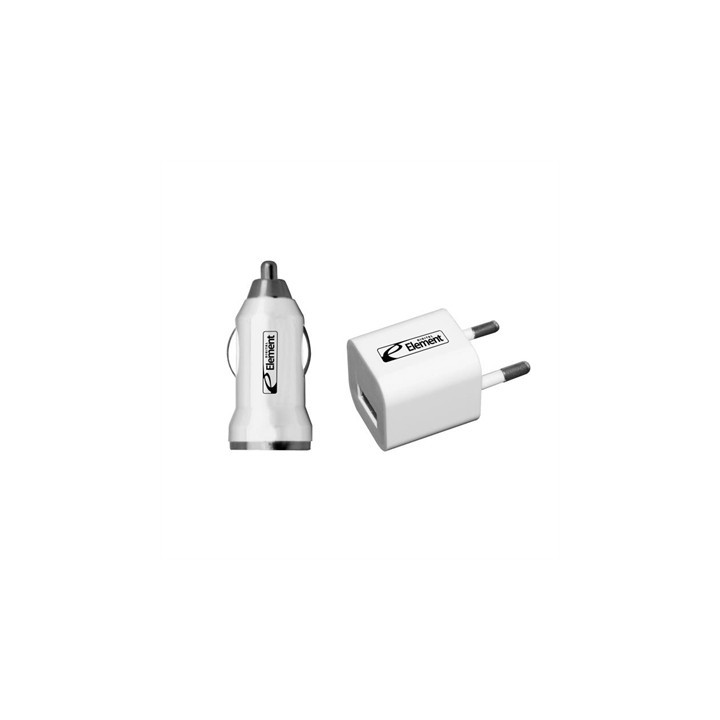 Charger Element CH-30 Combo  USB φορτιστή ταξιδίου COMBO KIT 2in1 φορτιστής αυτοκινήτου και αντάπτορας usb παροχής ρεύματος