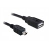 DELOCK Kαλώδιο USB V. 2.0 A/F mini/M cable 5p 0.5m
