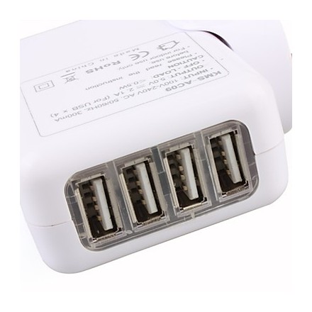 KMS-AC09 Universal AC Adapter for iPad/iPad 2/iPhone/Tablet/Κινητά φορτιστής ρεύματος με 4 usb