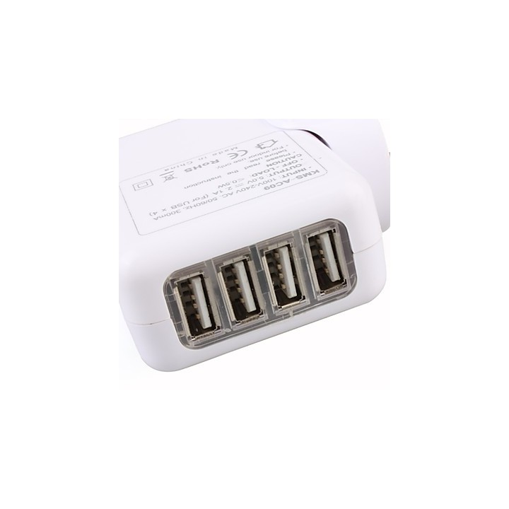KMS-AC09 Universal AC Adapter for iPad/iPad 2/iPhone/Tablet/Κινητά φορτιστής ρεύματος με 4 usb