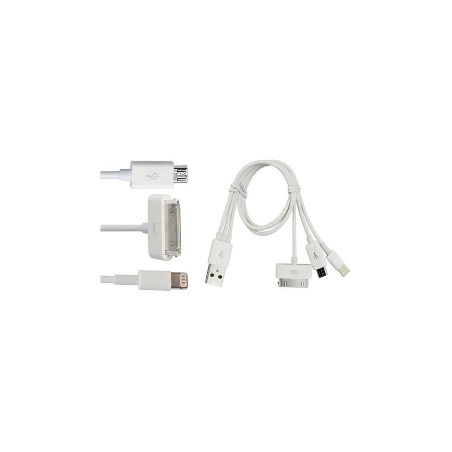 3 σε 1 USB καλώδιο φόρτισης, για Samsung, iPhone 4 and iPhone 5