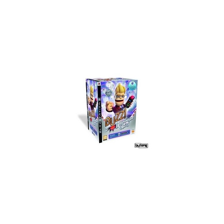 Sony Buzz Παγκόσμιο Quiz Greek Edition & Wireless Buzzers - PlayStation 3 (PS3)Πακέτο παιχνίδι BUZZ