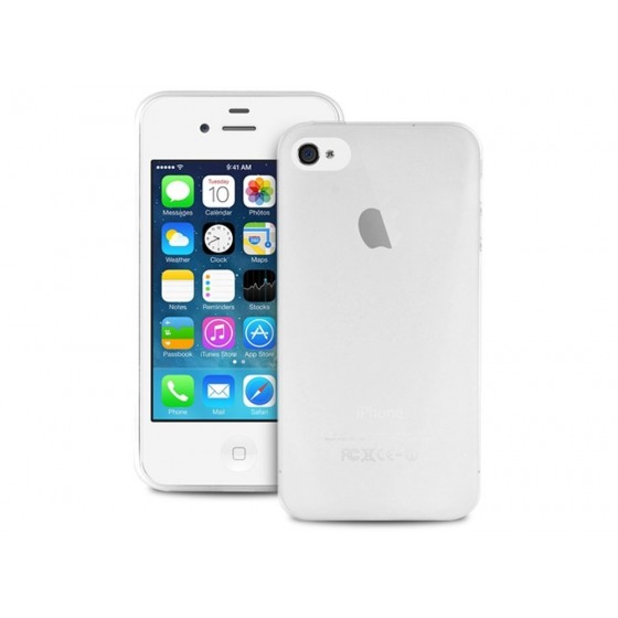 Back cover DeTech Ultra Slim for iPhone 4GS θήκη κινητού πίσω όψη για Iphone 4 White mat