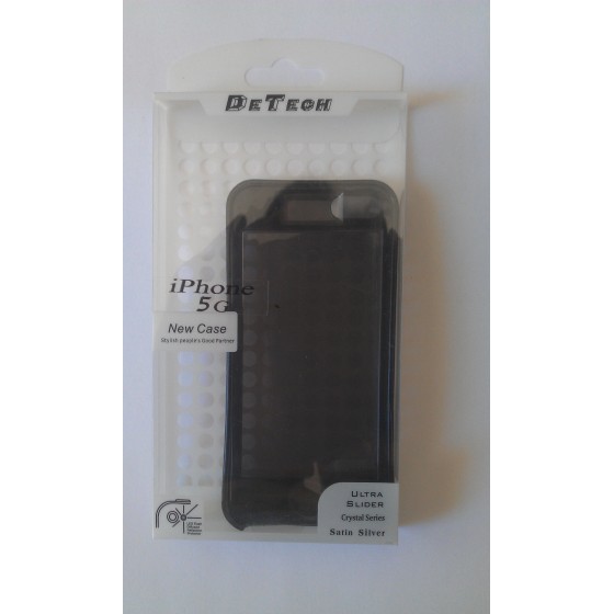 Back and front cover for Iphone 5/5s super slim 0.35mm half transparent θήκη κινητού για το Iphone 5/5S Γκρί