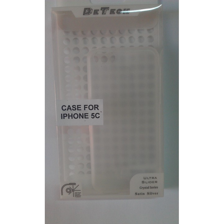 Back cover for Iphone 5C DeTech super slim 0.35mm half transparent θήκη για το Iphone 5C διάφανο ματ