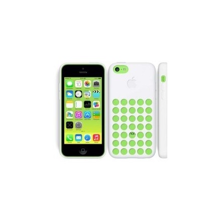 Back Silicone Iphone 5C DeTech with holes θήκη κινητού από σιλικόνη λευκή για το Iphone 5C