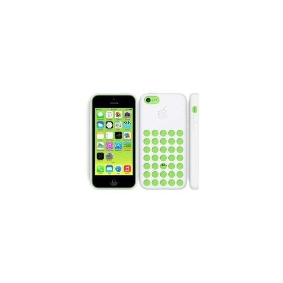Back Silicone Iphone 5C DeTech with holes θήκη κινητού από σιλικόνη λευκή για το Iphone 5C
