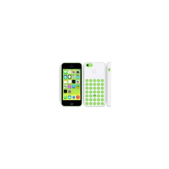 Back Silicone Iphone 5C DeTech with holes θήκη κινητού από σιλικόνη λευκή για το Iphone 5C