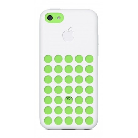 Back Silicone Iphone 5C DeTech with holes θήκη κινητού από σιλικόνη λευκή για το Iphone 5C