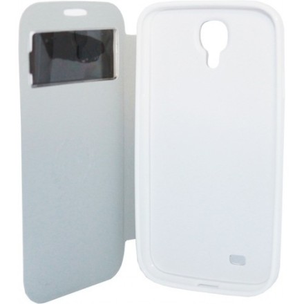 Leather case notebook SAMSUNG S4 i9500 KAISHI Θήκη με μπροστινό παράθυρο﻿ για το S4 Χρώμα Λευκό
