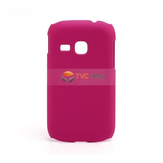 Back cover for SAMSUNG S3 mini i8190 JZZS + Lcd Protector θήκη κινητού hot pink από δέρμα με προστατευτικό οθόνης 