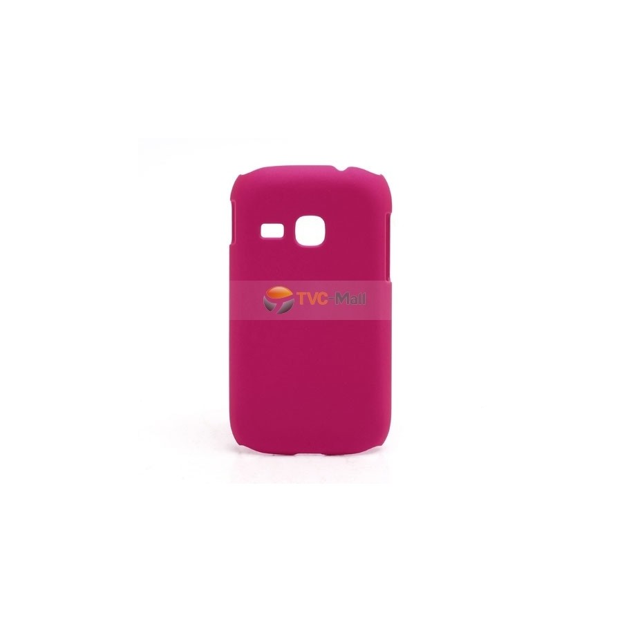 Back cover for SAMSUNG S3 mini i8190 JZZS + Lcd Protector θήκη κινητού hot pink από δέρμα με προστατευτικό οθόνης 