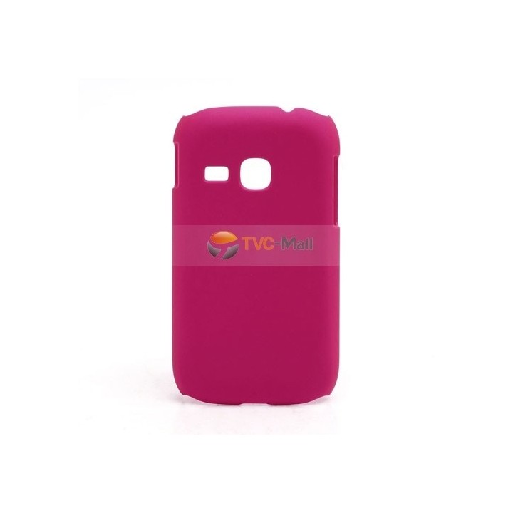 Back cover for SAMSUNG S3 mini i8190 JZZS + Lcd Protector θήκη κινητού hot pink από δέρμα με προστατευτικό οθόνης 