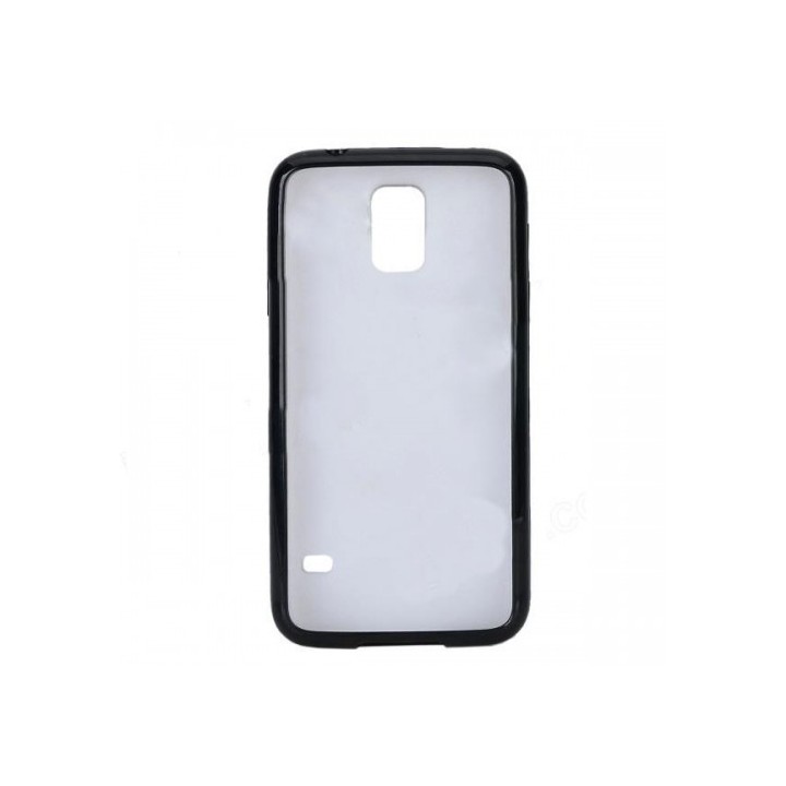 Side protector / bumper for SAMSUNG S5 DeTech θήκη κινητού πίσω όψη για S5 Μαύρο-Διάφανο