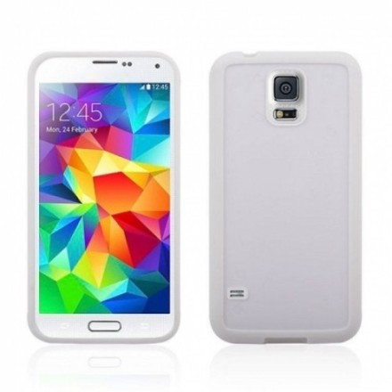 Side protector / bumper for SAMSUNG S5 DeTech θήκη κινητού πίσω όψη για S5 Λευκό-Διάφανο