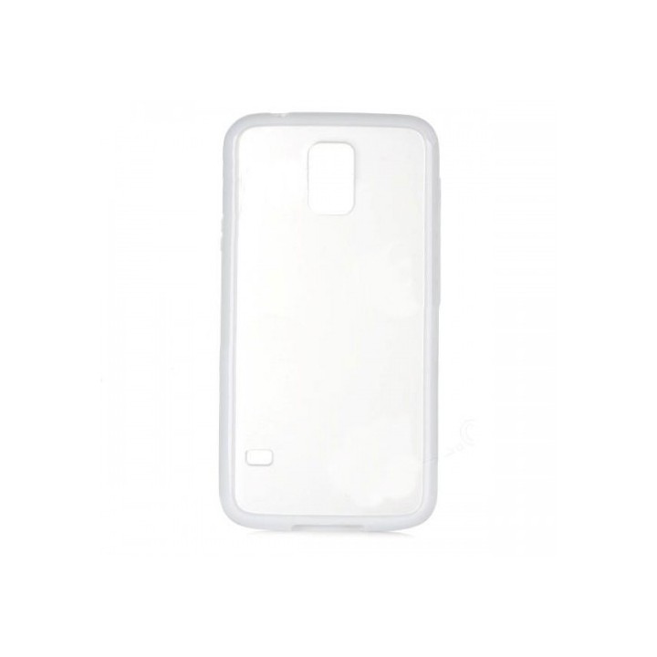 Side protector / bumper for SAMSUNG S5 DeTech θήκη κινητού πίσω όψη για S5 Λευκό-Διάφανο