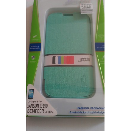 Leather Case "JZZS" for Samsung SIV mini/i9190 Green  δερμάτινη θήκη Πράσινη  για το S4 Mini