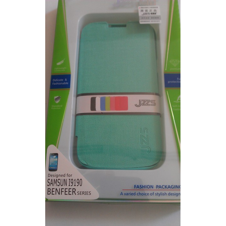 Leather Case "JZZS" for Samsung SIV mini/i9190 Green  δερμάτινη θήκη Πράσινη  για το S4 Mini