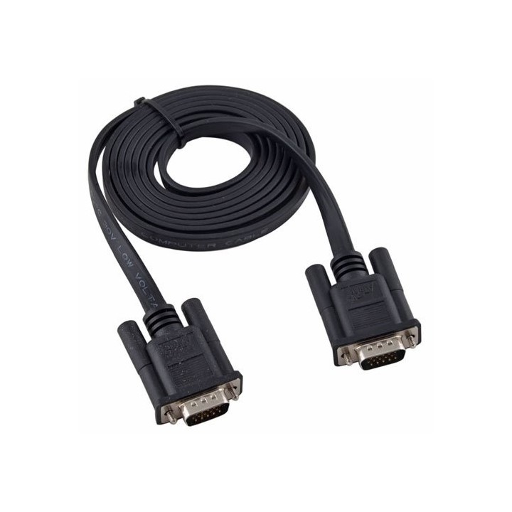 VGA Cable 3 +4 FLAT 1.5 m  Καλώδιο πλακέ σύνδεσης pc Male/Male 1,5 μέτρο