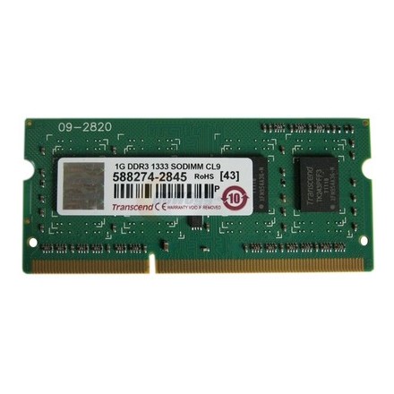 Transcend 1GB DDR3-1333 SoDimm Bulk Μεταχειρισμένο - Used