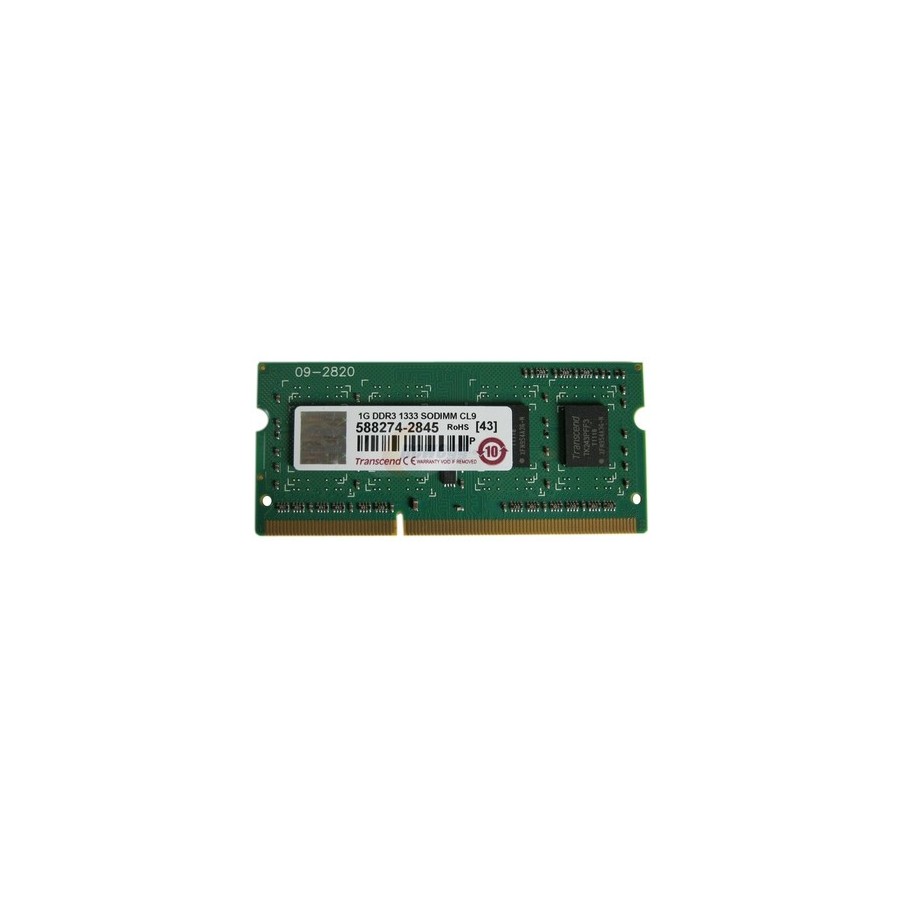 Transcend 1GB DDR3-1333 SoDimm Bulk Μεταχειρισμένο - Used