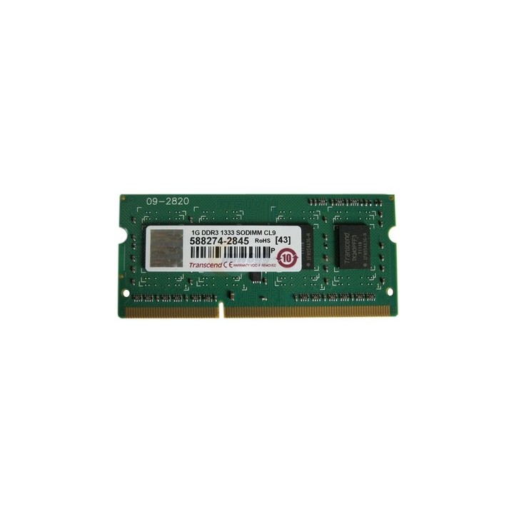 Transcend 1GB DDR3-1333 SoDimm Bulk Μεταχειρισμένο - Used