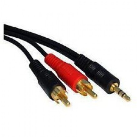Cable Audio 3.5/2RCA 1.5m. HQ DeTech με επίχρυσα connectors