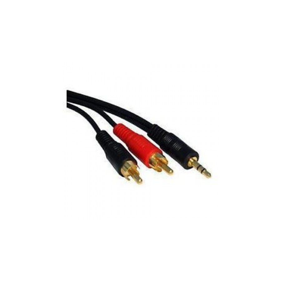 Cable Audio 3.5/2RCA 1.5m. HQ DeTech με επίχρυσα connectors