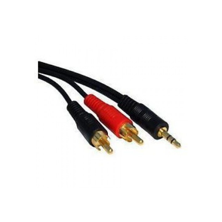 Cable Audio 3.5/2RCA 1.5m. HQ DeTech με επίχρυσα connectors