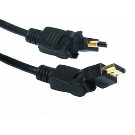 Cable HDMI M / HDMI M Adjustable1.5m Καλώδιο HDMI V1.3 με περιστρεφόμενες άκρες  